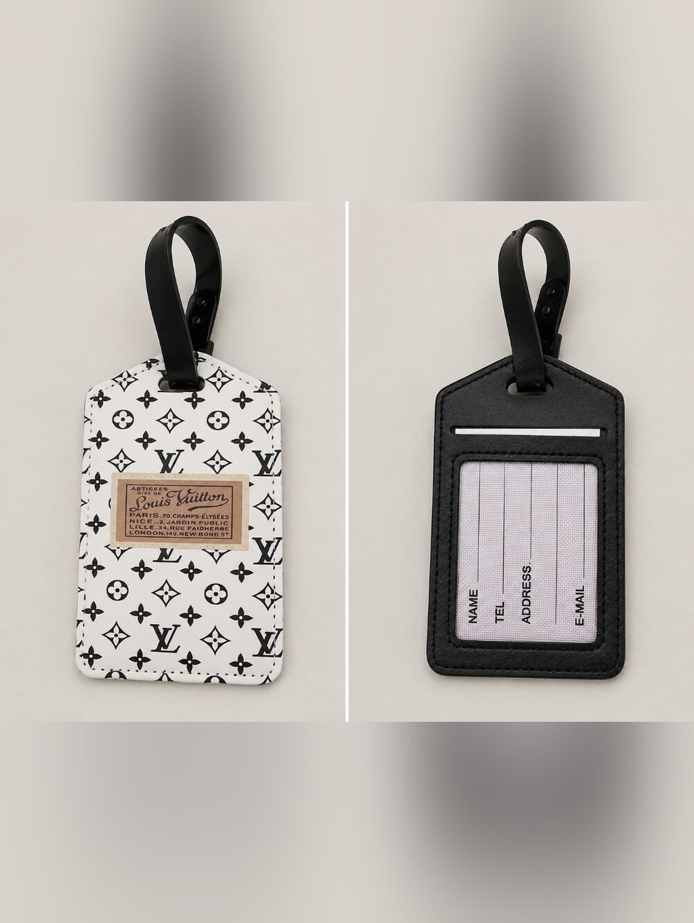 Luggage Tag with Black Strap